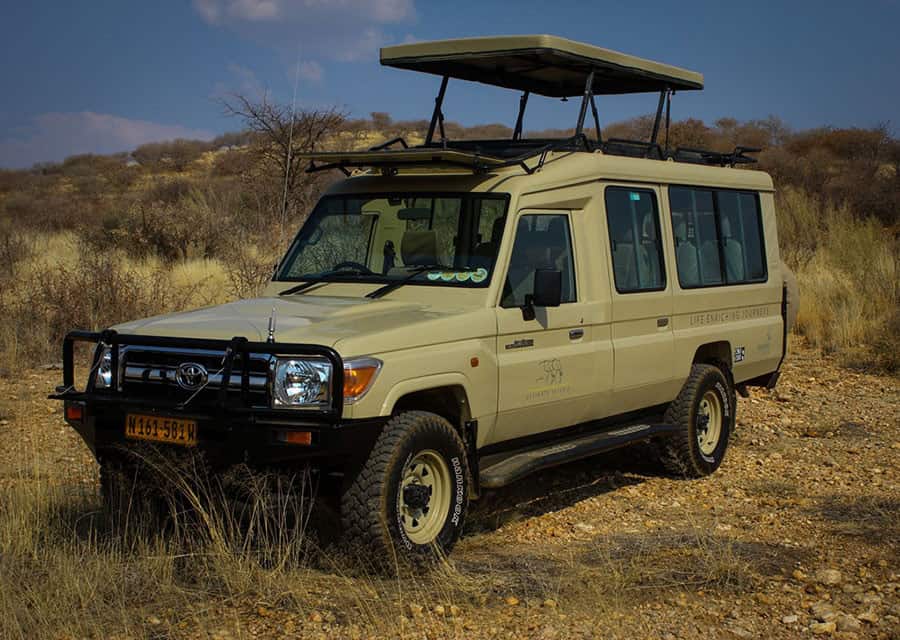 Photo of one of Kwezi Safaris safari vehicles in Tanzania