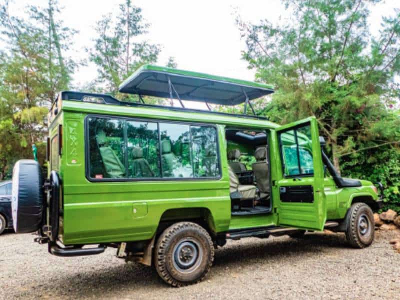 A Kwezi Safaris Cruiser ready for a safari.