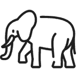 An elephant icon.